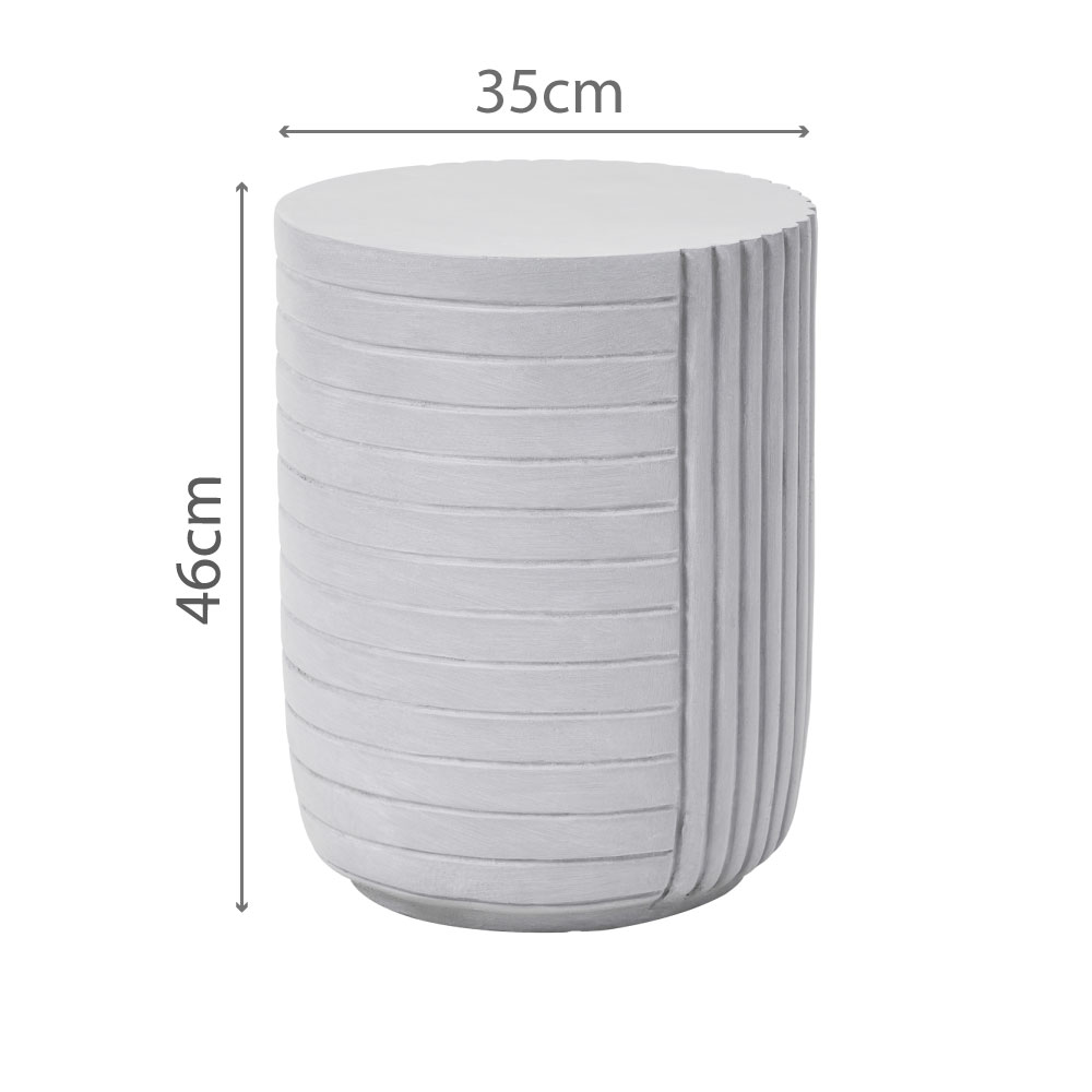 GEOMETRICAL 2 SIDE TABLE ΛΕΥΚΟ 35x35x46cm