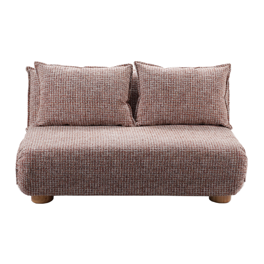 FUTON ΚΑΝΑΠΕΣ ΚΡΕΒΑΤΙ 2ΘΕΣΙΟΣ ΑΝΑΔΙΠΛΟΥΜΕΝΟΣ TERRACOTTA BEIGE ΜΕ PATTERN 141x87x76cm