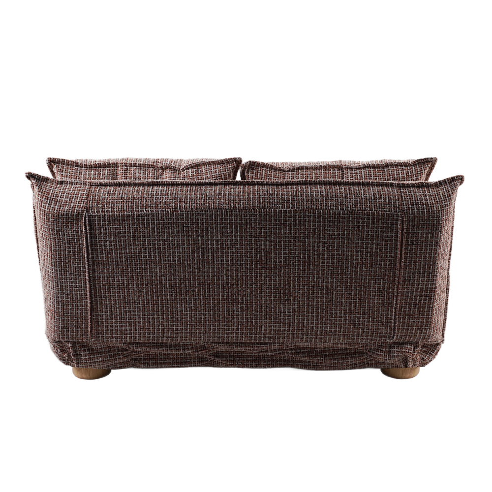 FUTON ΚΑΝΑΠΕΣ ΚΡΕΒΑΤΙ 2ΘΕΣΙΟΣ ΑΝΑΔΙΠΛΟΥΜΕΝΟΣ TERRACOTTA BEIGE ΜΕ PATTERN 141x87x76cm