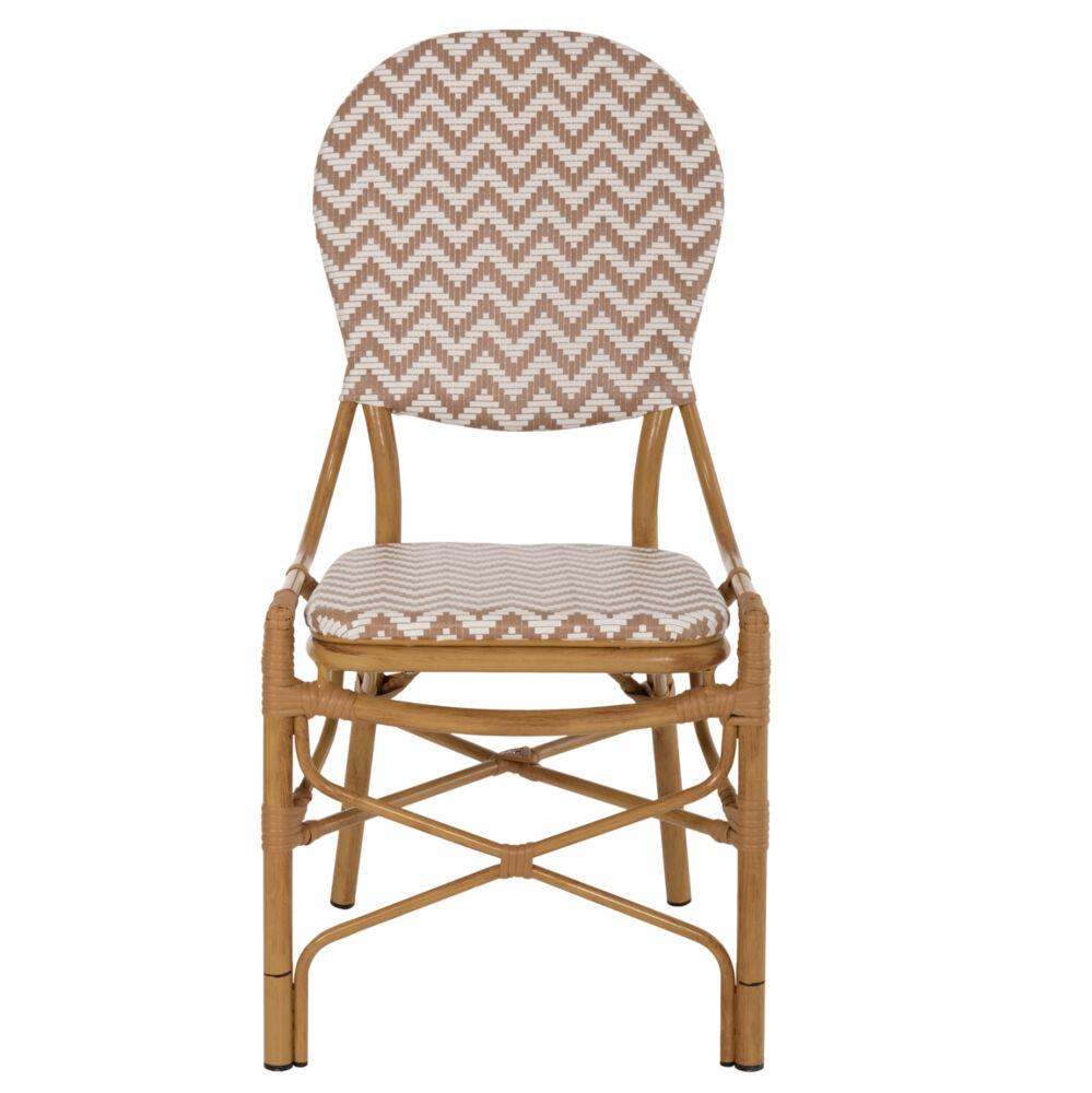 ΚΑΡΕΚΛΑ ΑΛΟΥΜΙΝΙΟΥ BAMBOO LOOK ΦΥΣΙΚΟ - ΛΕΥΚΟ FB95927.03 46x56x95Yεκ.