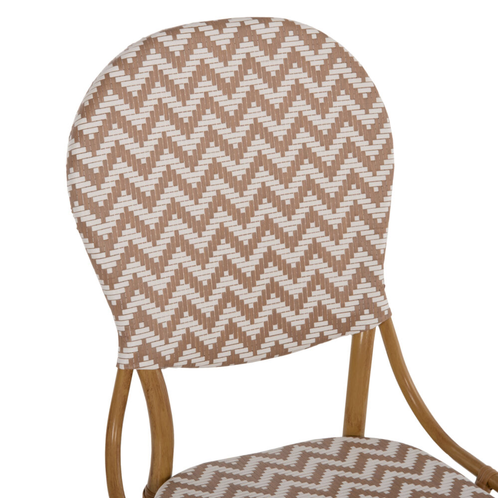 ΚΑΡΕΚΛΑ ΑΛΟΥΜΙΝΙΟΥ BAMBOO LOOK ΦΥΣΙΚΟ - ΛΕΥΚΟ FB95927.03 46x56x95Yεκ.