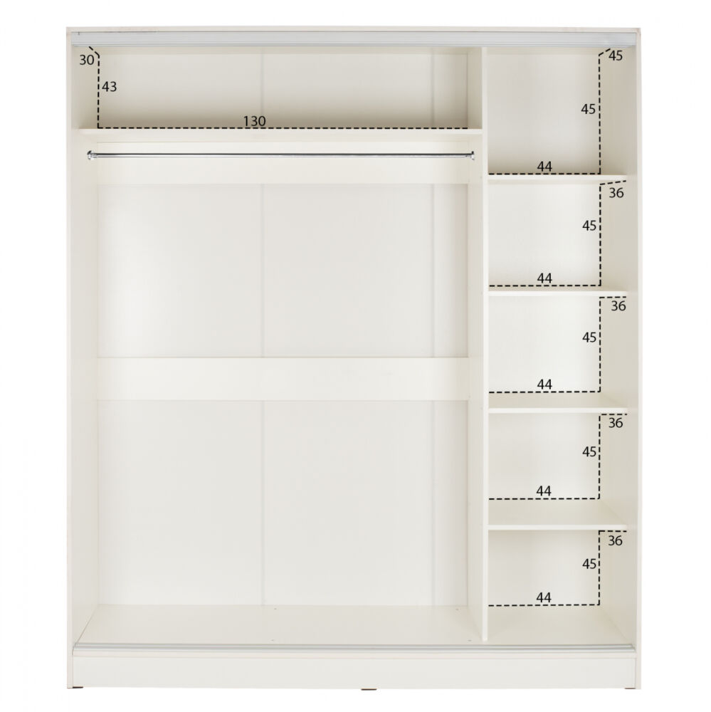 ΝΤΟΥΛΑΠΑ ΣΥΡΟΜΕΝΗ ΜΕΛΑΜΙΝΗΣ 120x60x220Yεκ. ΔΙΦΥΛΛΗ ΛΕΥΚΗ ΜΕ ΚΑΘΡΕΠΤΗ FB92460.03