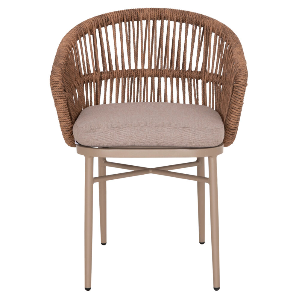 ΠΟΛΥΘΡΟΝΑ ΑΛΟΥΜΙΝΙΟΥ FB96265.03 ΚΑΠΟΥΤΣΙΝΟ- P.E.RATTAN ΣΕ ΦΥΣΙΚΟ 58x61x75Υεκ.
