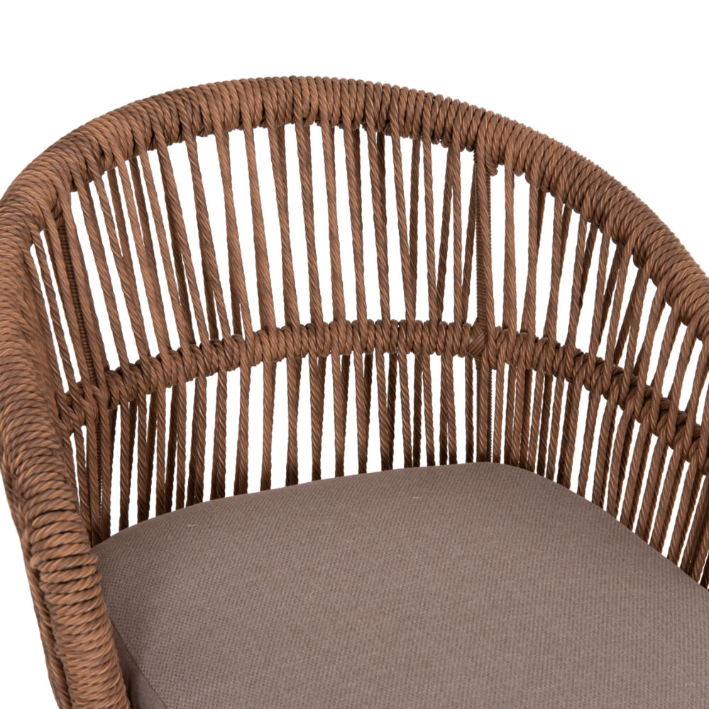 ΠΟΛΥΘΡΟΝΑ ΑΛΟΥΜΙΝΙΟΥ FB96265.03 ΚΑΠΟΥΤΣΙΝΟ- P.E.RATTAN ΣΕ ΦΥΣΙΚΟ 58x61x75Υεκ.