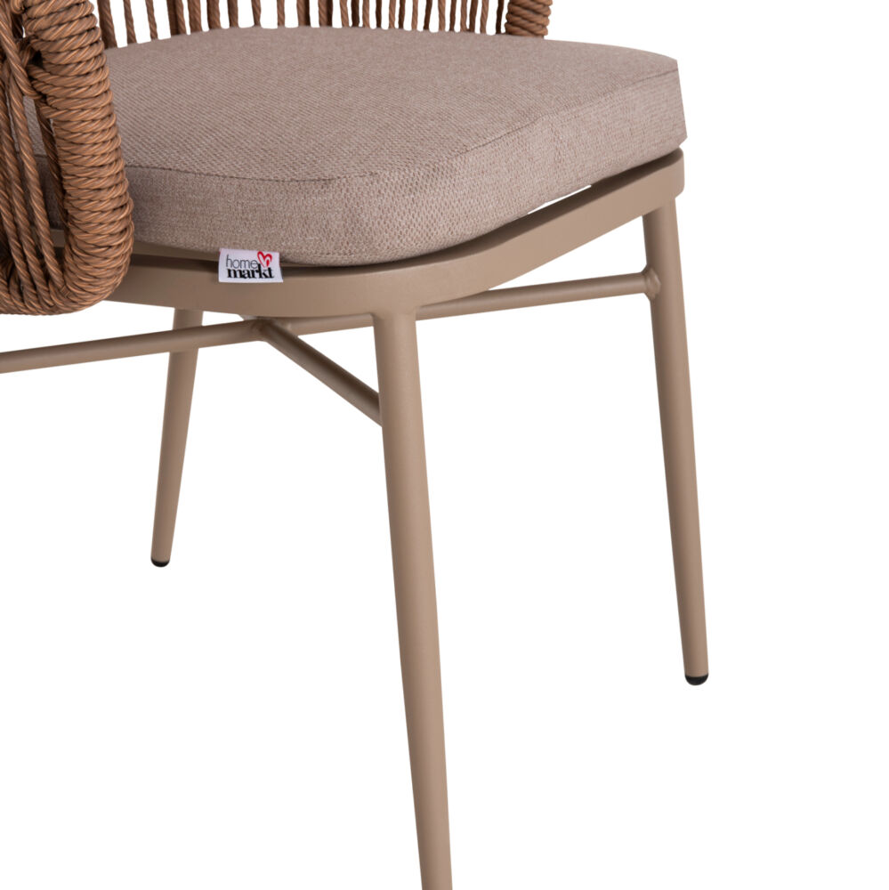 ΠΟΛΥΘΡΟΝΑ ΑΛΟΥΜΙΝΙΟΥ FB96265.03 ΚΑΠΟΥΤΣΙΝΟ- P.E.RATTAN ΣΕ ΦΥΣΙΚΟ 58x61x75Υεκ.