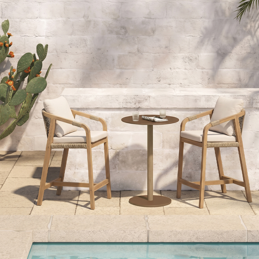 TERRAZZO ΣΚΑΜΠΟ BAR ΦΥΣΙΚΟ 56x68x97.5cm