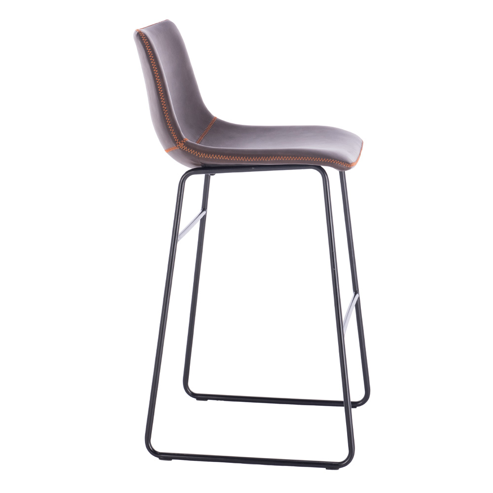 NUEVO XL ΣΚΑΜΠΟ BAR ΚΑΦΕ ANTIQUE WASHED ΜΑΥΡΟ 47x57x100cm