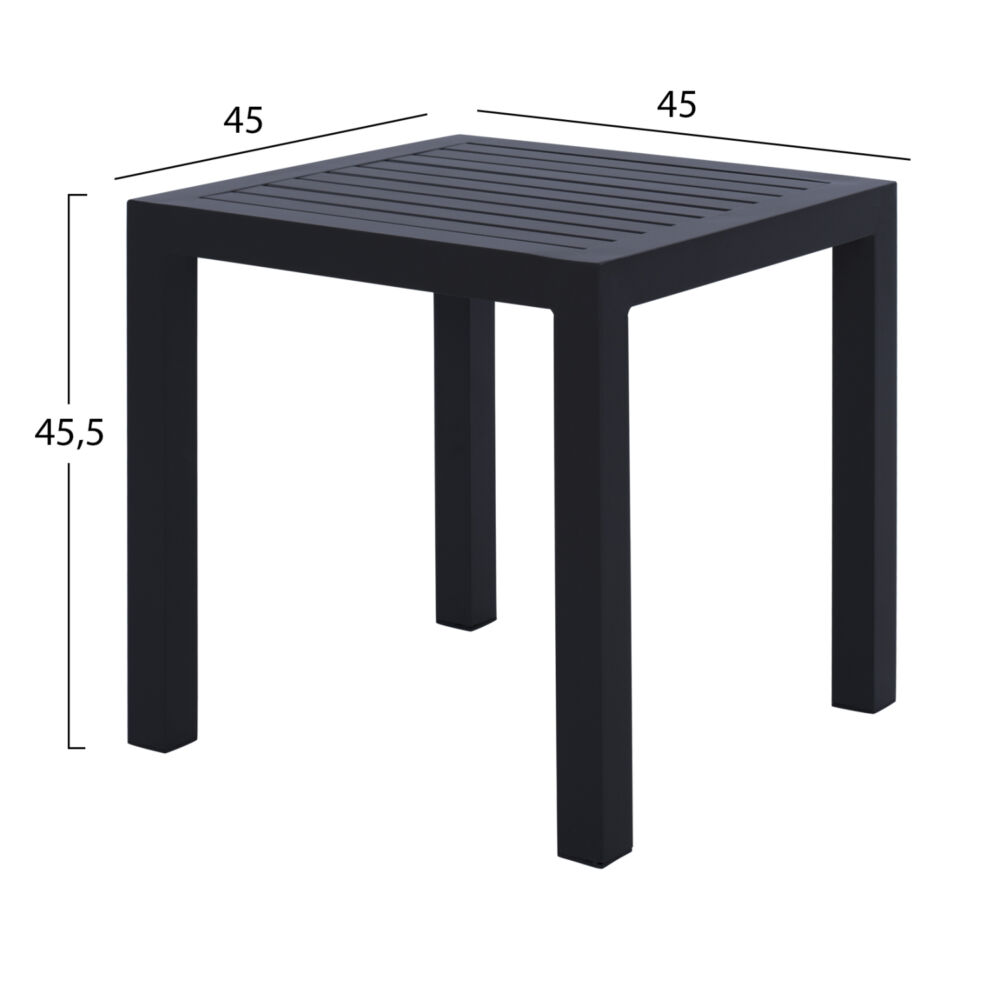 ΤΡΑΠΕΖΙ ΑΛΟΥΜΙΝΙΟΥ FB95402.02 ΓΚΡΙ 45x45x45,5Υ εκ.