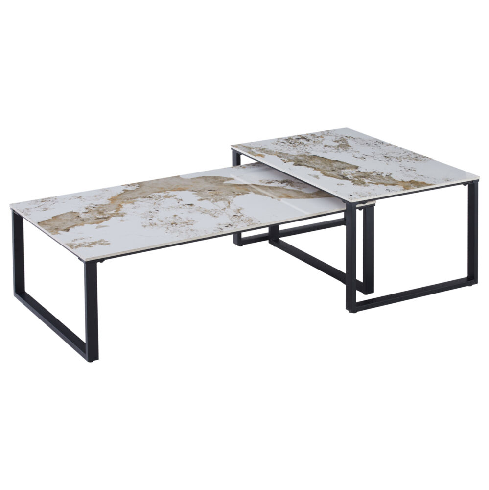 ΤΡΑΠΕΖΙ ΣΑΛΟΝΙΟΥ 2ΤΜΧ FB918365.01 ΜΕΤΑΛΛΟ--SINTERED STONE PANDORA 120x70x45Υεκ