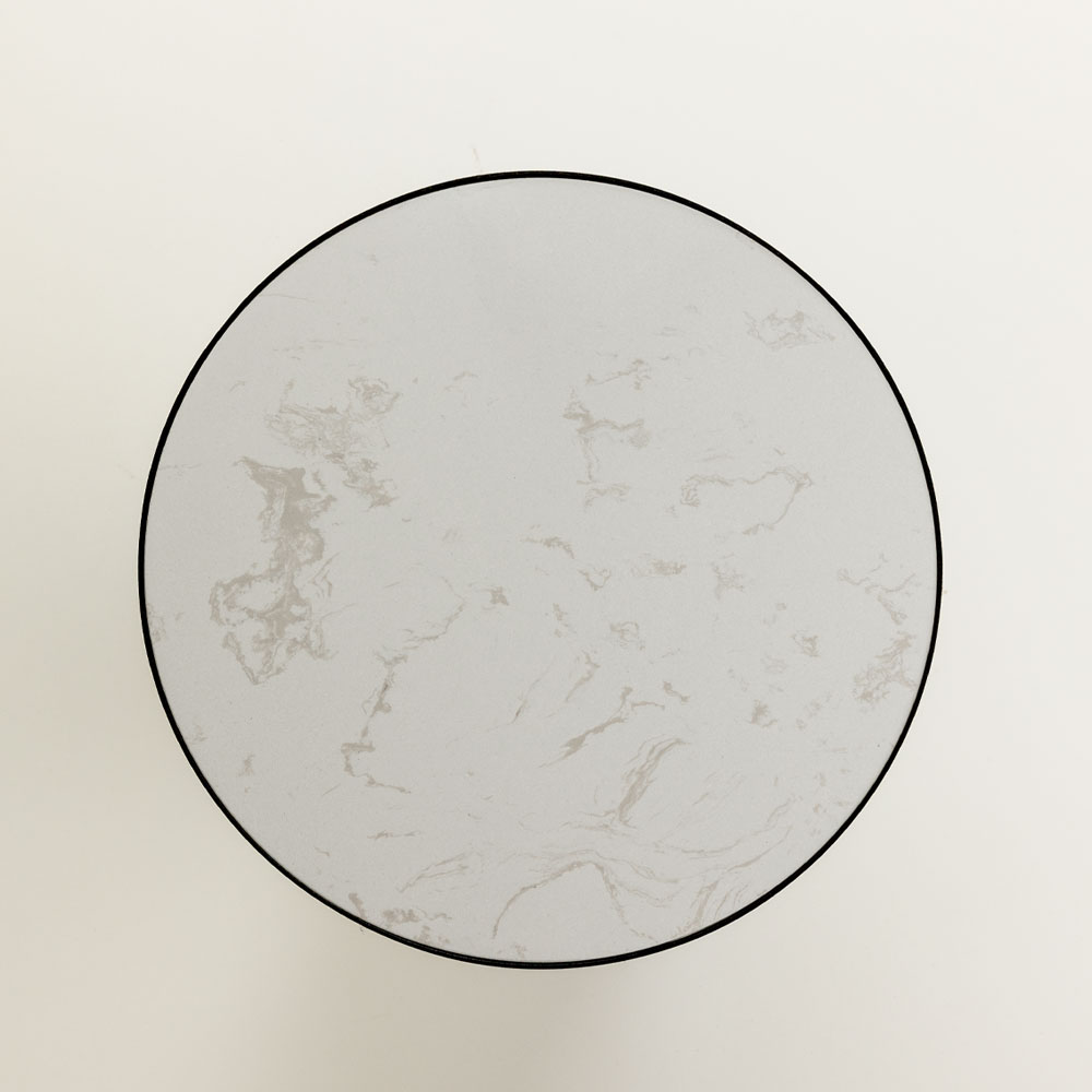 LAMP SIDE TABLE ΛΕΥΚΟ ΜΑΥΡΟ 36x36x55cm