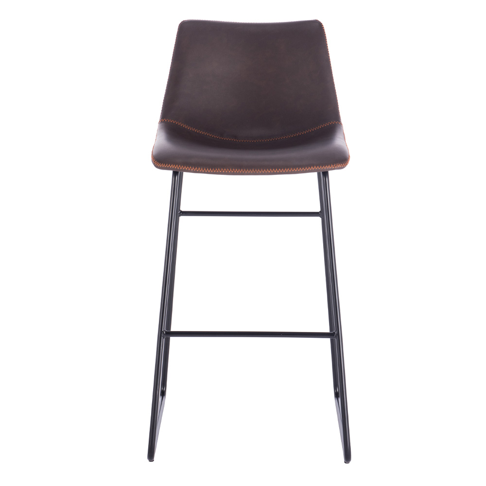 NUEVO XL ΣΚΑΜΠΟ BAR ΚΑΦΕ ANTIQUE WASHED ΜΑΥΡΟ 47x57x100cm
