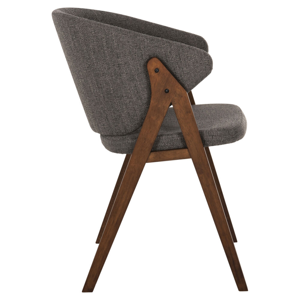ΚΑΡΕΚΛΑ FB99746.02 RUBBERWOOD ΣΕ ΚΑΡΥΔΙ ΧΡΩΜΑ-ΓΚΡΙ ΥΦΑΣΜΑ 55x60x84Yεκ.