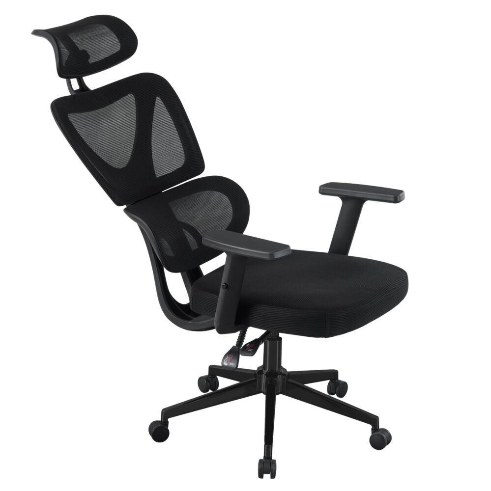 ΚΑΡΕΚΛΑ ΓΡΑΦΕΙΟΥ FB91218.01 ΜΑΥΡO MESH--ΒΑΣΗ PP 51x49x121-129Υεκ