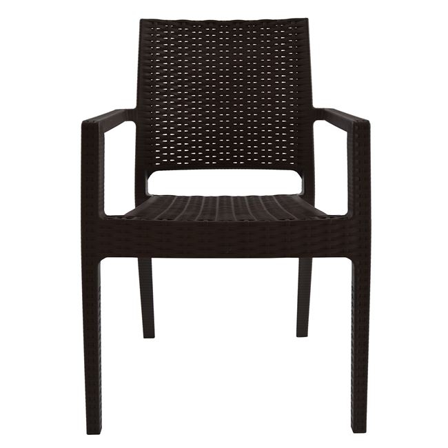 ΚΑΡΕΚΛΑ ΜΕ ΜΠΡΑΤΣΑ DARK BROWN FB95134.09 57x55,5x89 εκ.