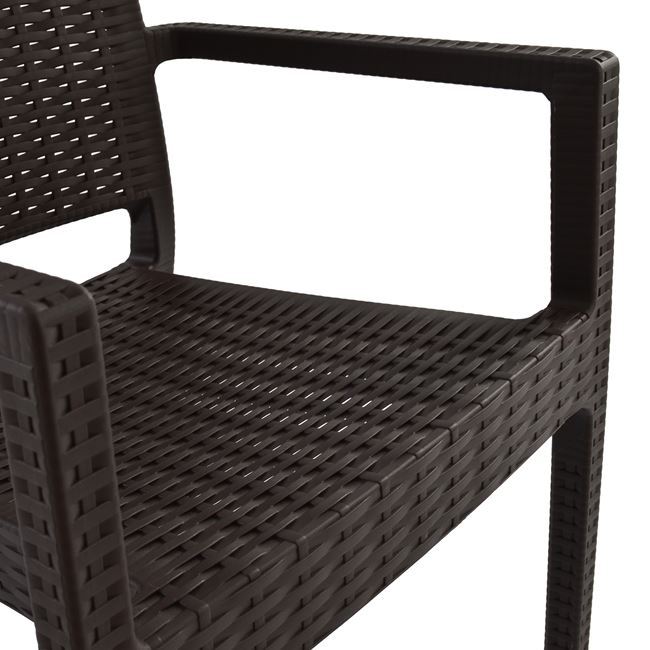 ΚΑΡΕΚΛΑ ΜΕ ΜΠΡΑΤΣΑ DARK BROWN FB95134.09 57x55,5x89 εκ.