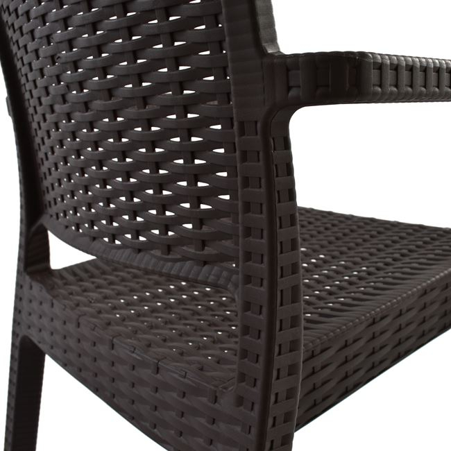ΚΑΡΕΚΛΑ ΜΕ ΜΠΡΑΤΣΑ DARK BROWN FB95134.09 57x55,5x89 εκ.