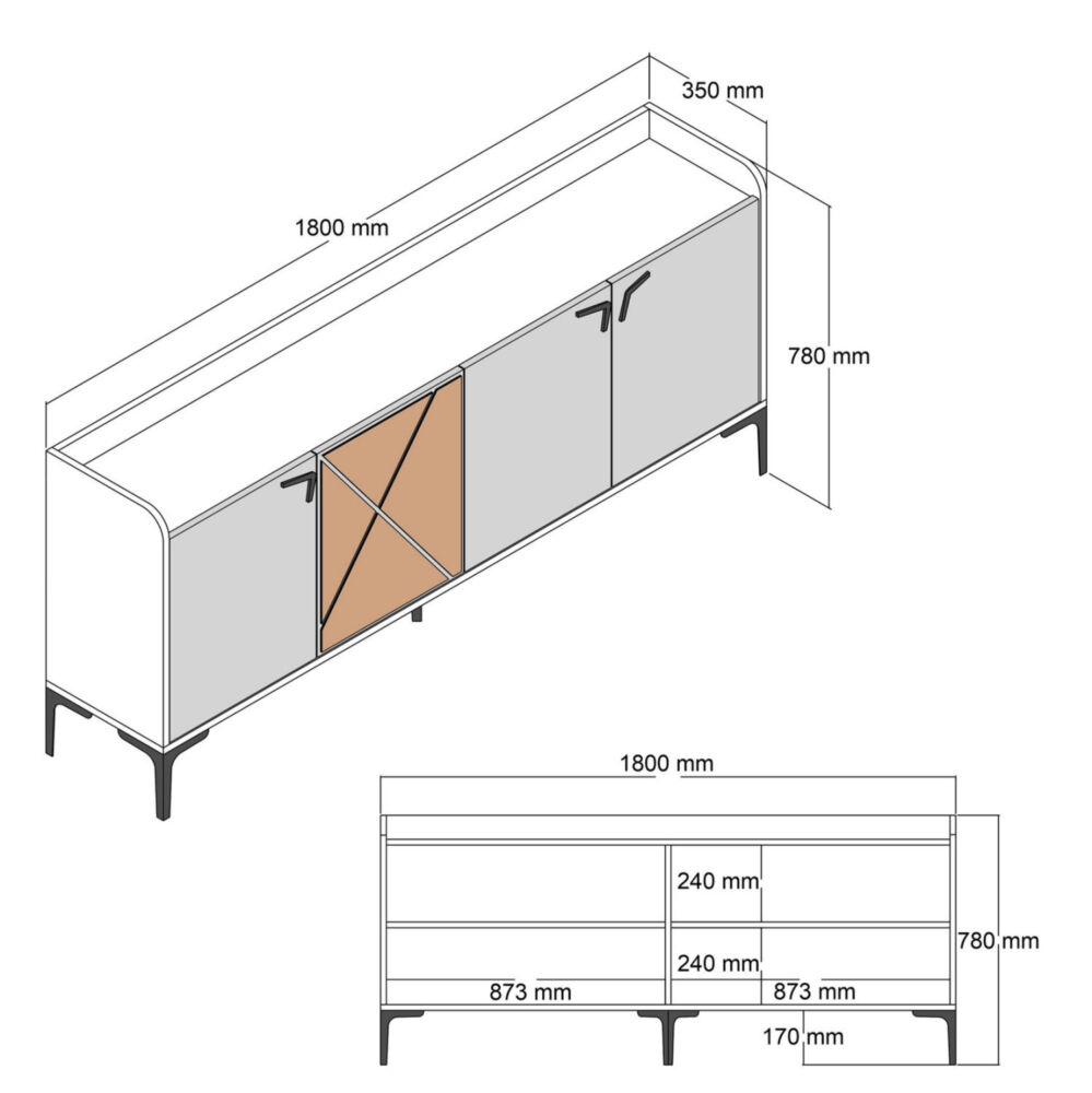 ΜΠΟΥΦΕΣ ΜΕΛΑΜΙΝΗΣ ΚΑΡΥΔΙ ΚΑΙ ΑΝΘΡΑΚΙ 180x35x78Yεκ. FB99433.01