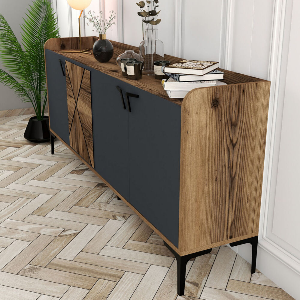 ΜΠΟΥΦΕΣ ΜΕΛΑΜΙΝΗΣ ΚΑΡΥΔΙ ΚΑΙ ΑΝΘΡΑΚΙ 180x35x78Yεκ. FB99433.01