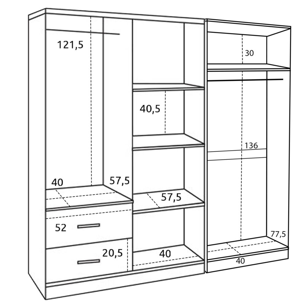 ΝΤΟΥΛΑΠΑ 6ΦΥΛΛΗ FB921235.02 ΜΕΛΑΜΙΝΗ ΧΡΩΜΑ SONAMA 201x43x181Υεκ