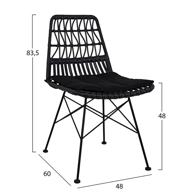 ΣΕΤ 7ΤΜΧ WICKER ΜΕ ΤΡΑΠΕΖΙ 160X90X78Υ ΜΠΕΖ & ΜΑΥΡΟ ΧΡΩΜΑ FB910516