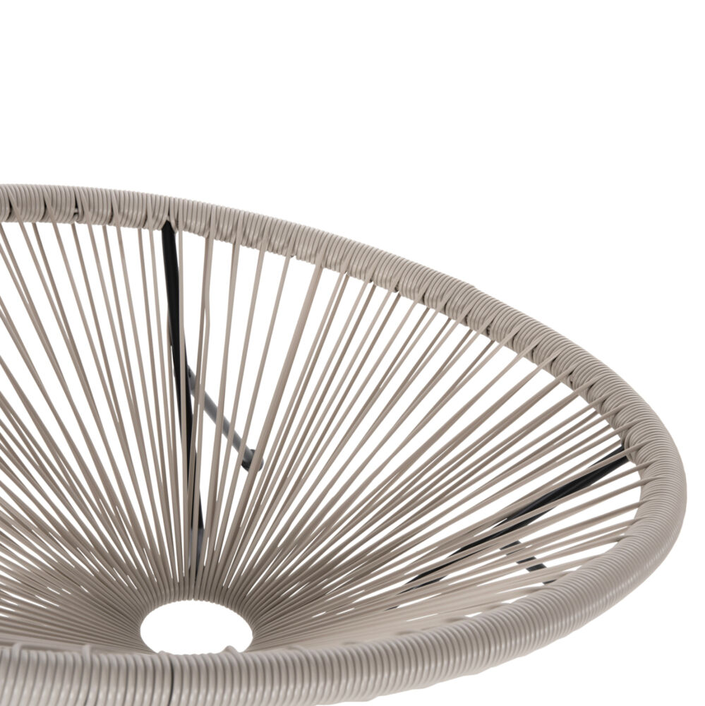 ΣΕΤ ΕΞΩΤΕΡΙΚΟΥ ΧΩΡΟΥ 3ΤΜΧ FB911861.03 P.E.RATTAN ΕΚΡΟΥ-ΜΕΤΑΛΛΟ ΣΕ ΜΑΥΡΟ