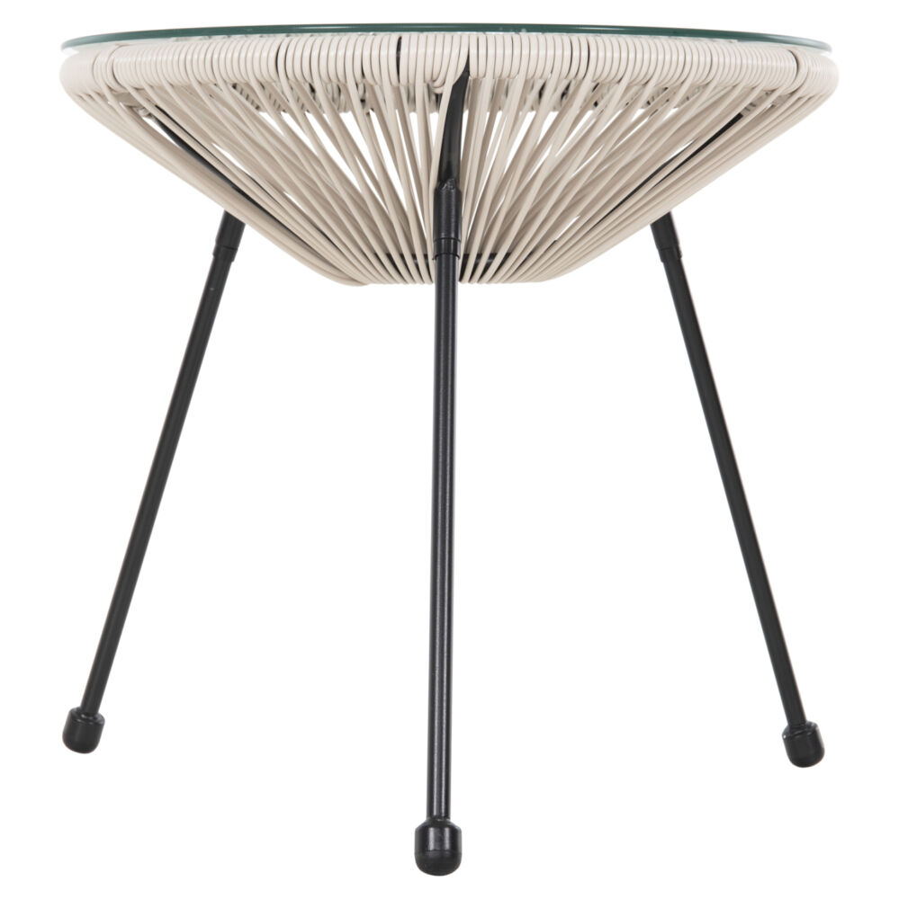 ΣΕΤ ΕΞΩΤΕΡΙΚΟΥ ΧΩΡΟΥ 3ΤΜΧ FB911861.03 P.E.RATTAN ΕΚΡΟΥ-ΜΕΤΑΛΛΟ ΣΕ ΜΑΥΡΟ