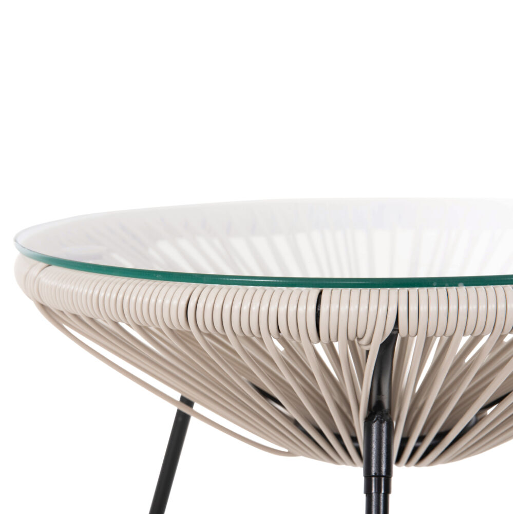 ΣΕΤ ΕΞΩΤΕΡΙΚΟΥ ΧΩΡΟΥ 3ΤΜΧ FB911861.03 P.E.RATTAN ΕΚΡΟΥ-ΜΕΤΑΛΛΟ ΣΕ ΜΑΥΡΟ