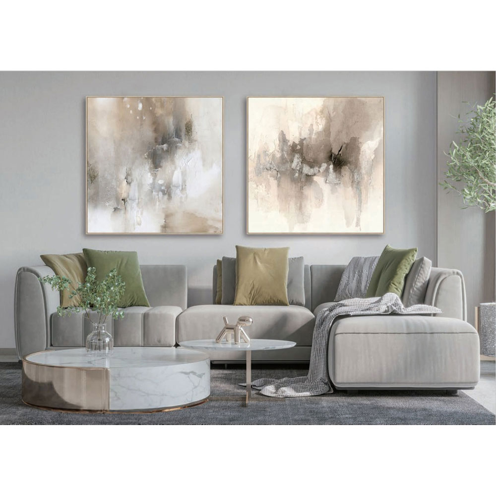 HARLIE B ΠΙΝΑΚΑΣ ΔΙΑΚΟΣΜΗΤΙΚΟΣ ΜΕ ΚΟΡΝΙΖΑ 80x80x4cm ΚΑΜΒΑΣ ΠΟΛΥΧΡΩΜΟ PS
