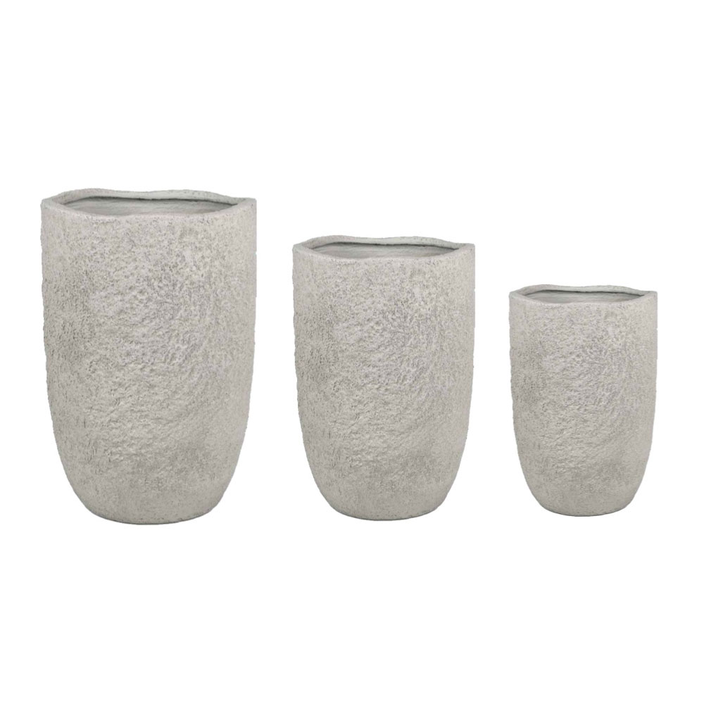 SOLIN ΚΑΣΠΩ SET 3ΤΜΧ 44x44x67cm MgO ΓΚΡΙ ΑΝΟΙΧΤΟ