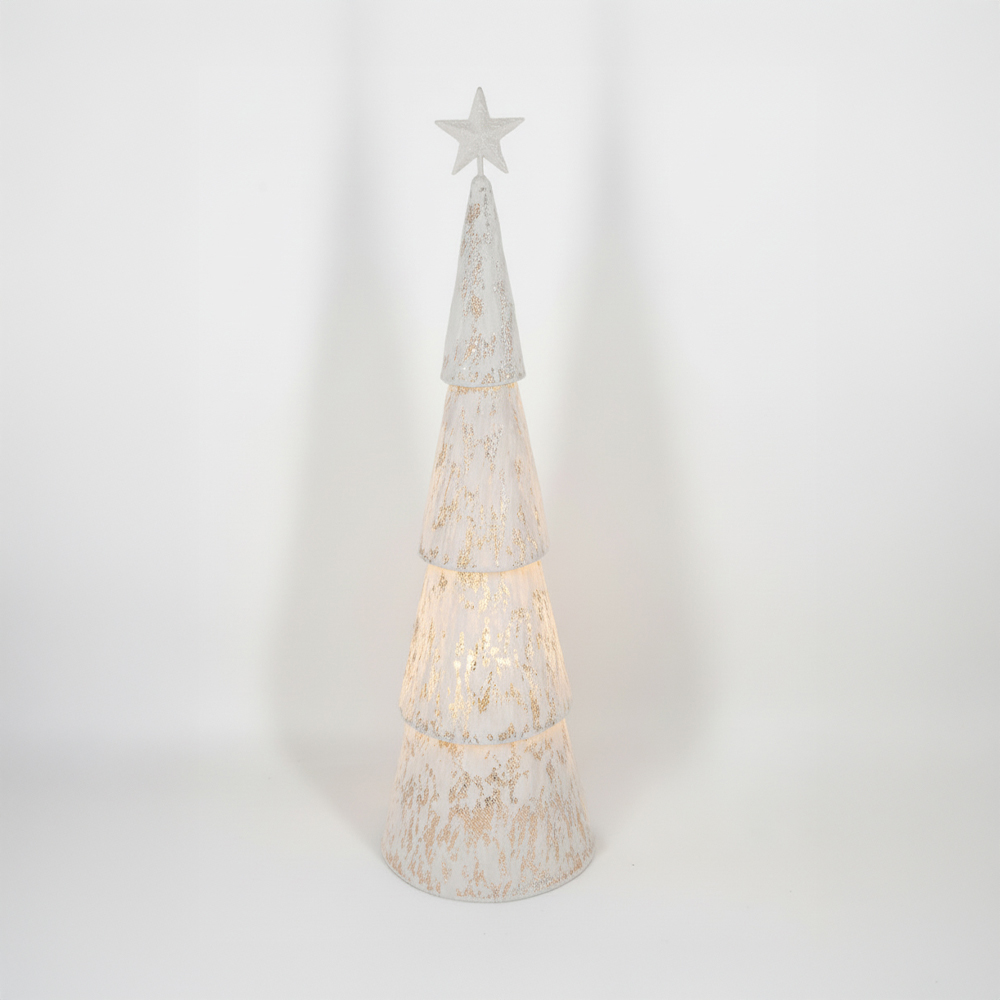 SAPIN XMAS ΦΩΤΙΣΤΙΚΟ 27x27x90.5cm ΣΙΔΕΡΟ ΛΕΥΚΟ