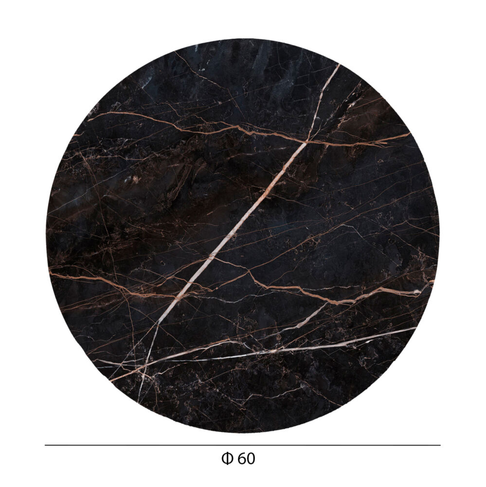 ΕΠΙΦΑΝΕΙΑ ΤΡΑΠΕΖΙΟΥ HPL ΣΤΡΟΓΓΥΛΗ FB95841.34 BLACK MARBLE Φ60εκ.