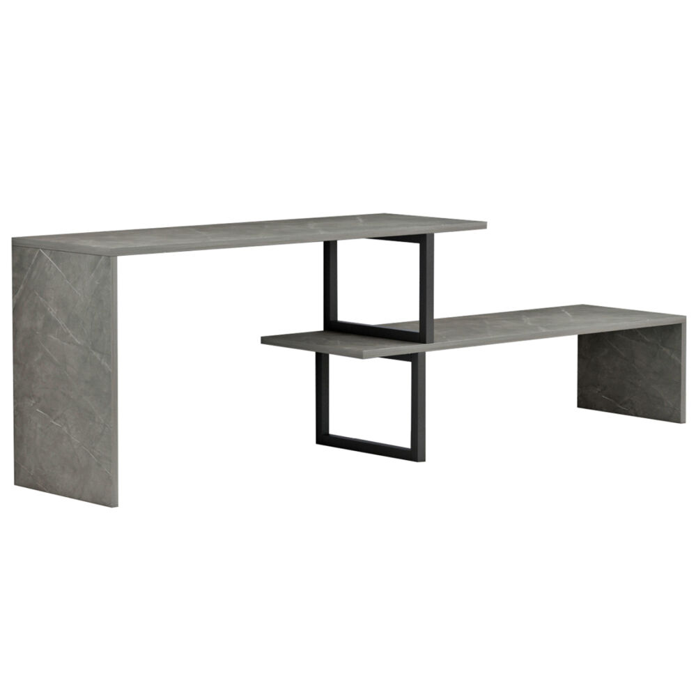 ΕΠΙΠΛΟ ΤΗΛΕΟΡΑΣΗΣ ΕΠΕΚΤ. FB98892.11 ΜΕΛΑΜΙΝΗ GREY STONE TEXTURE 160x30x45Υεκ.