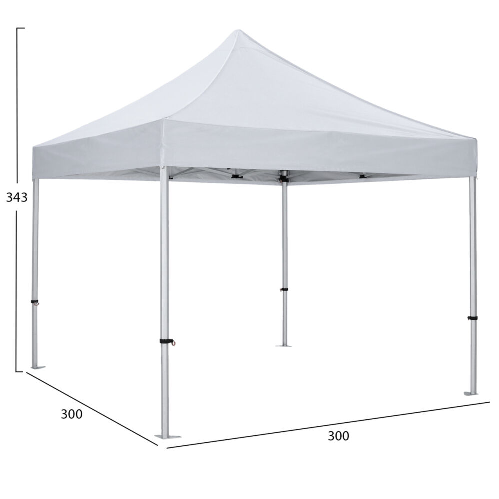 GAZEBO FB96313 ΠΤΥΣΣΟΜ.-ΕΠΑΓΓΕΛΜΑΤΙΚΗ ΧΡΗΣΗ-ΣΚΕΛΕΤΟΣ ΑΛΟΥΜ.ΑΣΗΜΙ-ΛΕΥΚΟ ΥΦΑΣΜΑ 3x3x3,43Yμ
