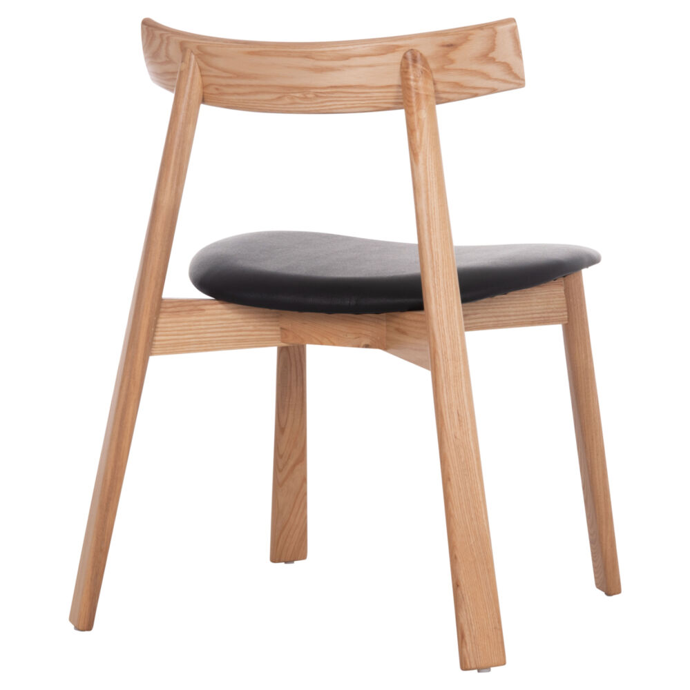 KΑΡΕΚΛΑ ΤΡΑΠΕΖΑΡΙΑΣ FB918245.04 RUBBERWOOD-ΜΑΥΡΟ PU 60x54x72Υεκ