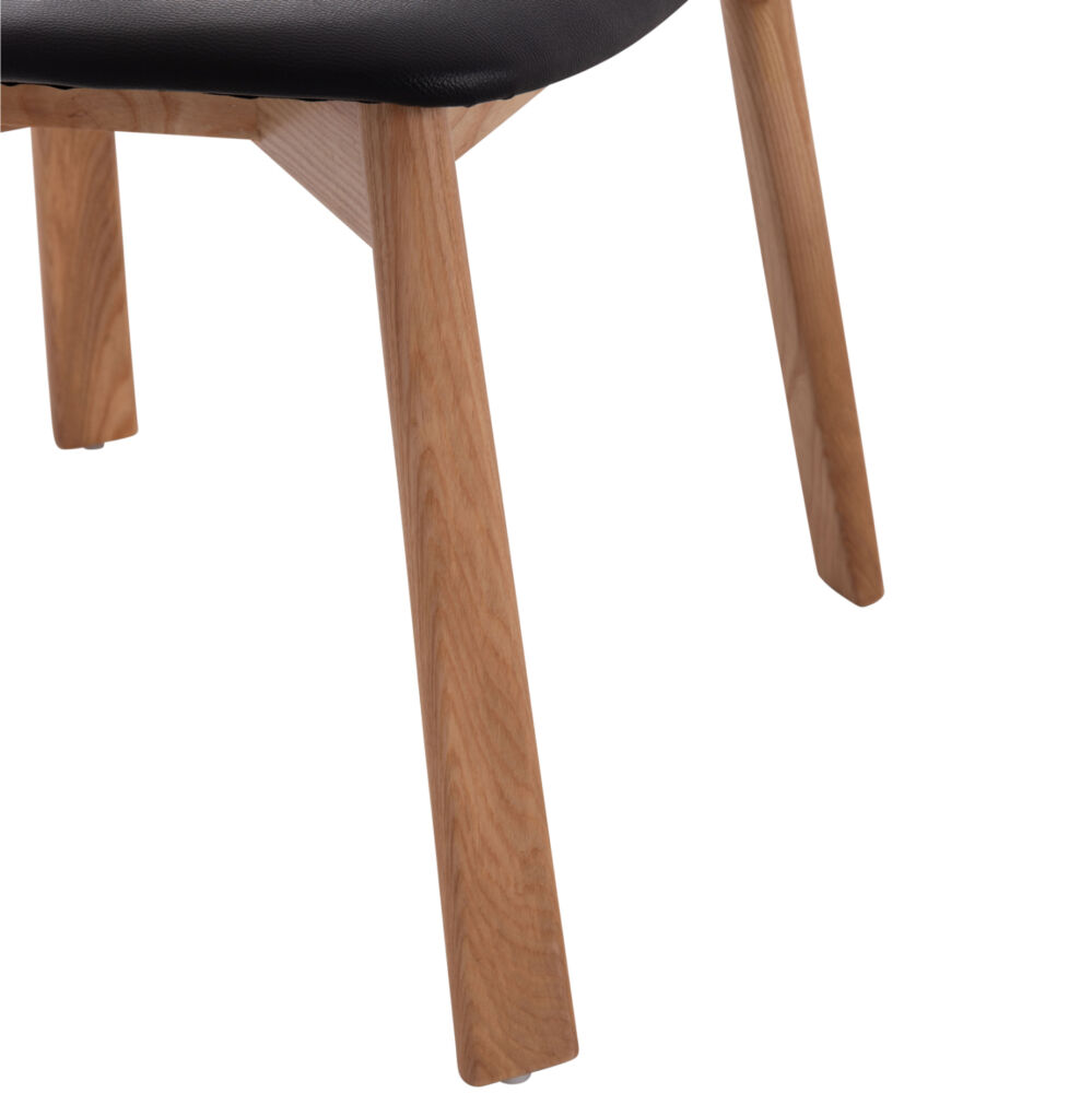 KΑΡΕΚΛΑ ΤΡΑΠΕΖΑΡΙΑΣ FB918245.04 RUBBERWOOD-ΜΑΥΡΟ PU 60x54x72Υεκ