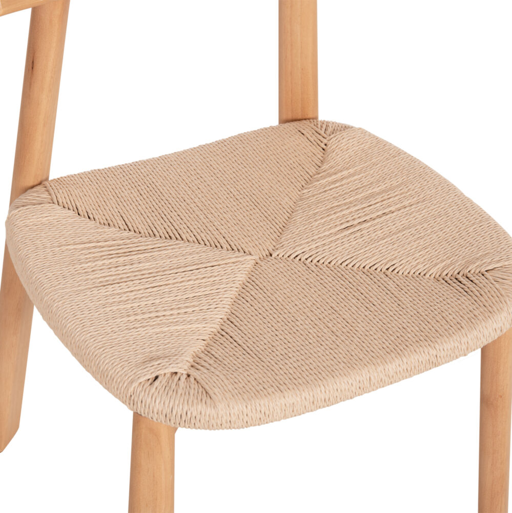 KΑΡΕΚΛΑ ΤΡΑΠΕΖΑΡΙΑΣ FB918335.01 RUBBERWOOD & ΣΧΟΙΝΙ ΣΕ ΦΥΣΙΚΟ 51x55x74Υεκ