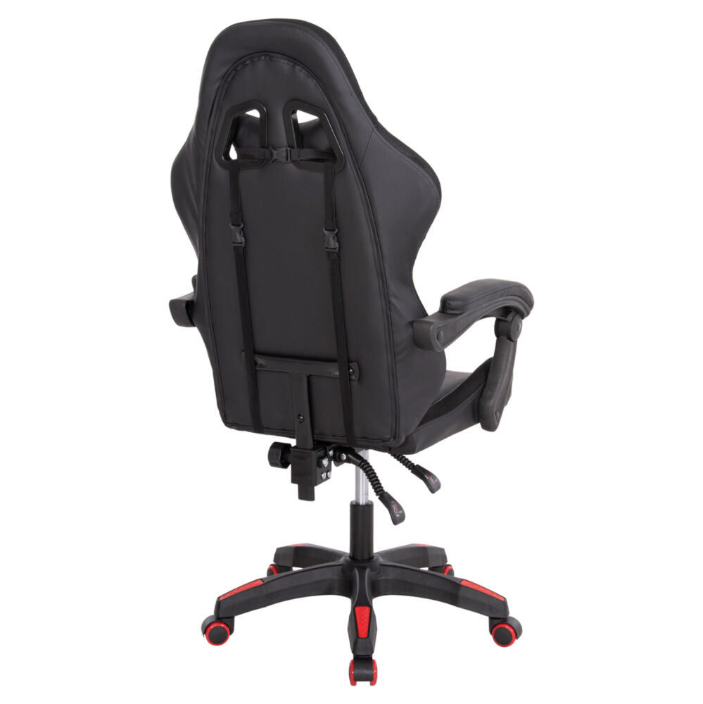 ΠΟΛΥΘΡΟΝΑ GAMING FB91203.01 ΜΑΥΡΟ-ΚΟΚΚΙΝΟ PVC 58.5x100x120Υεκ.