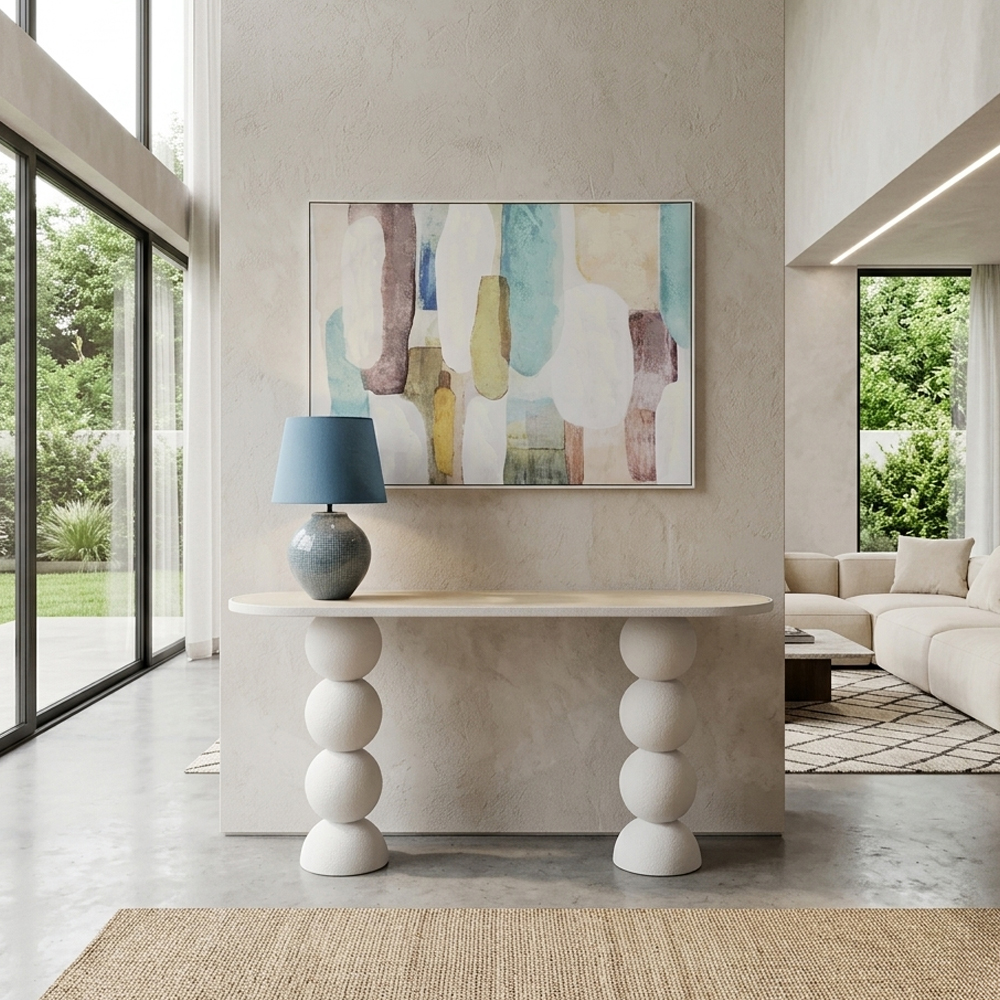 PERLA ΚΟΝΣΟΛΑ OFF WHITE 150x45x76cm