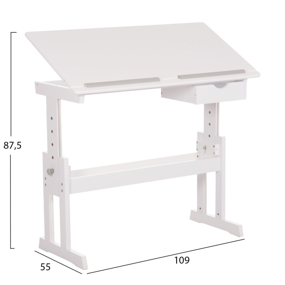 ΓΡΑΦΕΙΟ/ΣΧΕΔΙΑΣΤΗΡΙΟ FB918289 MDF ΣΕ ΛΕΥΚΟ 109x55x87,5Υεκ