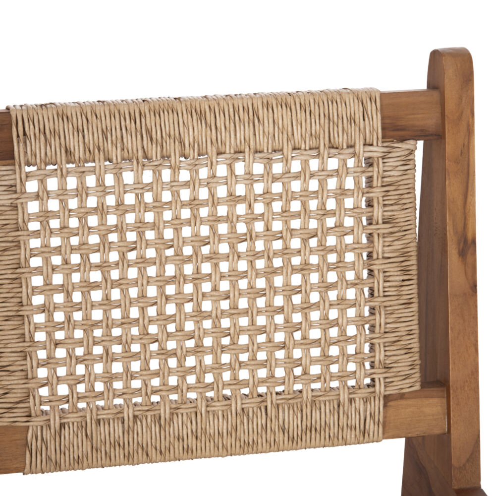 ΚΑΡΕΚΛΑ LOUNGE FB99913 ΞΥΛΟ TEAK ΣΕ ΦΥΣΙΚΟ--ΣΥΝΘ.ΣΧΟΙΝΙ ΜΠΕΖ 55,5x74x65Υεκ.
