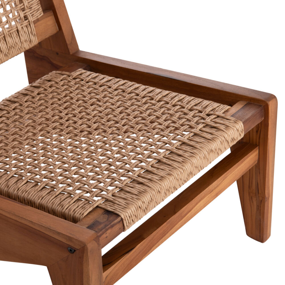 ΚΑΡΕΚΛΑ LOUNGE FB99913 ΞΥΛΟ TEAK ΣΕ ΦΥΣΙΚΟ--ΣΥΝΘ.ΣΧΟΙΝΙ ΜΠΕΖ 55,5x74x65Υεκ.