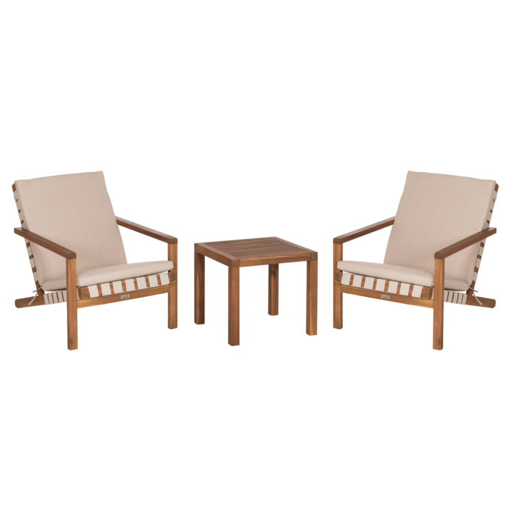 LOUNGE ΣΕΤ ΕΞ.ΧΩΡΟΥ 3ΤΜΧ FB910982 ΞΥΛΟ ΑΚΑΚΙΑΣ--ΣΧΟΙΝΙ STRAP & ΜΑΞΙΛΑΡΙΑ ΣΕ ΜΠΕΖ