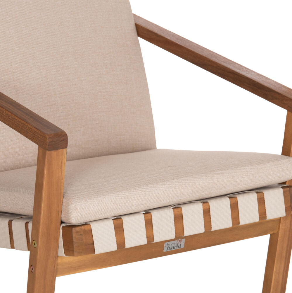 LOUNGE ΣΕΤ ΕΞ.ΧΩΡΟΥ 3ΤΜΧ FB910982 ΞΥΛΟ ΑΚΑΚΙΑΣ--ΣΧΟΙΝΙ STRAP & ΜΑΞΙΛΑΡΙΑ ΣΕ ΜΠΕΖ