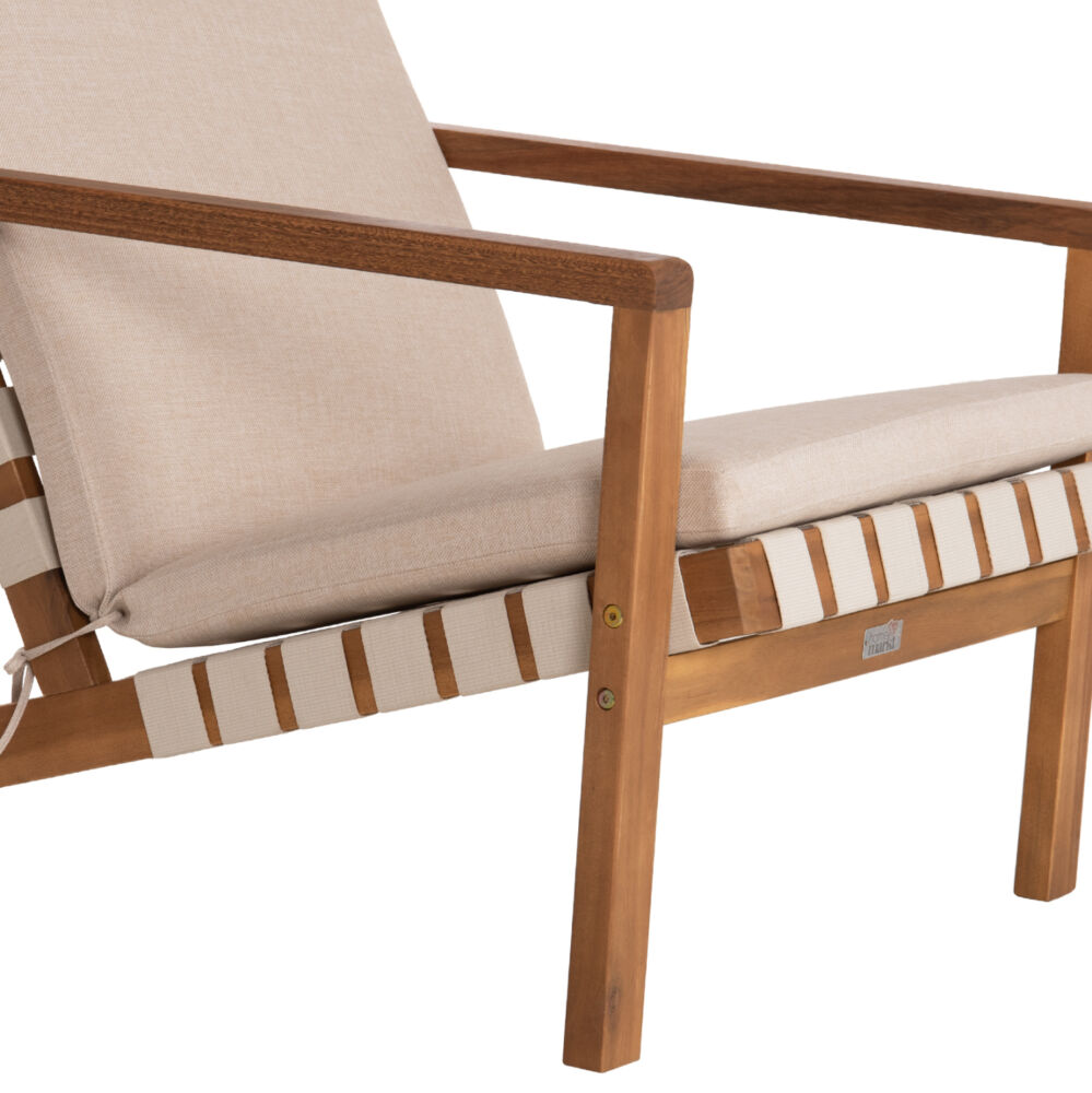 LOUNGE ΣΕΤ ΕΞ.ΧΩΡΟΥ 3ΤΜΧ FB910982 ΞΥΛΟ ΑΚΑΚΙΑΣ--ΣΧΟΙΝΙ STRAP & ΜΑΞΙΛΑΡΙΑ ΣΕ ΜΠΕΖ