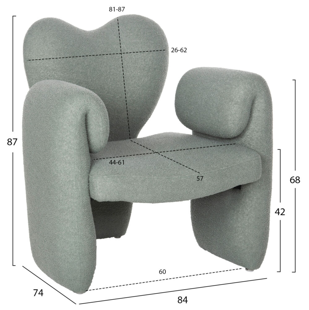 ΠΟΛΥΘΡΟΝΑ FB99777.07 ΦΥΣΤΙΚΙ TEDDY ΥΦΑΣΜΑ 84x74x87Yεκ.