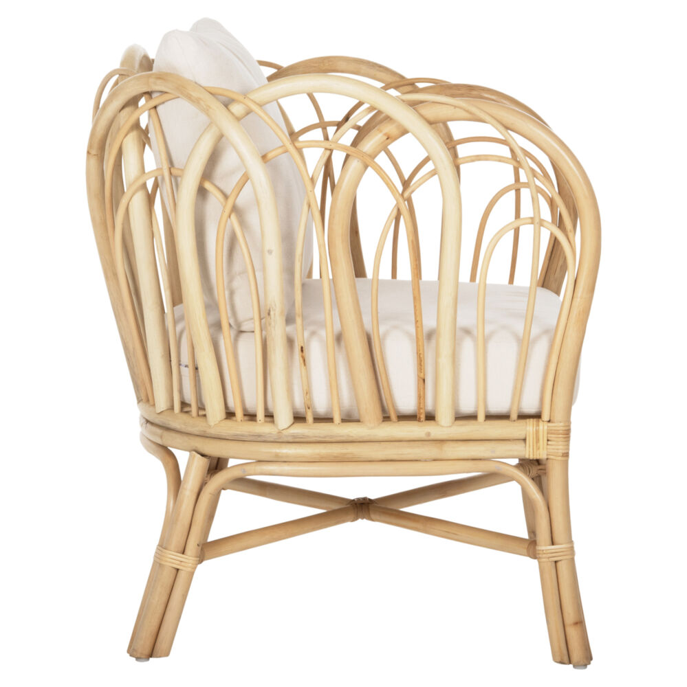 ΠΟΛΥΘΡΟΝΑ FB99817 RATTAN ΣΕ ΦΥΣΙΚΟ-ΛΕΥΚΟ ΜΑΞΙΛΑΡΙ 78x75x92Υ εκ.