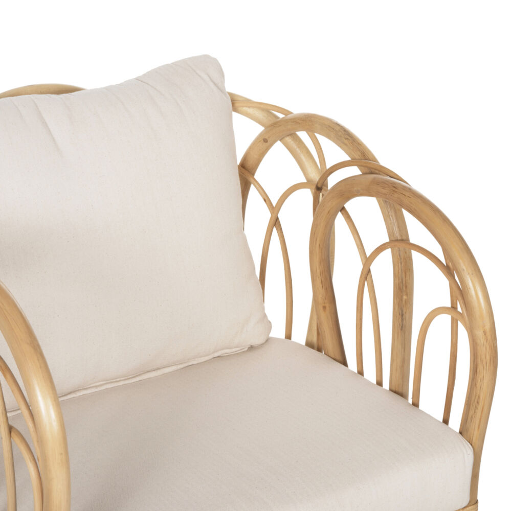 ΠΟΛΥΘΡΟΝΑ FB99817 RATTAN ΣΕ ΦΥΣΙΚΟ-ΛΕΥΚΟ ΜΑΞΙΛΑΡΙ 78x75x92Υ εκ.