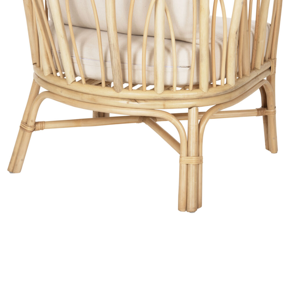 ΠΟΛΥΘΡΟΝΑ FB99817 RATTAN ΣΕ ΦΥΣΙΚΟ-ΛΕΥΚΟ ΜΑΞΙΛΑΡΙ 78x75x92Υ εκ.