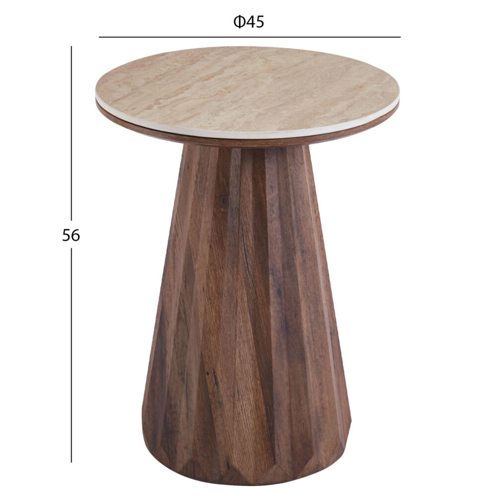 ΤΡΑΠΕΖΙΑ ΣΑΛΟΝΙΟΥ 2ΤΜΧ FB912108 ΚΕΡΑΜΙΚΑ TOP--MDF ΒΑΣΕΙΣ Φ80+Φ46εκ.