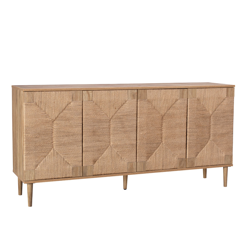 SISAL ΜΠΟΥΦΕΣ 4ΠΟΡΤΕΣ ΦΥΣΙΚΟ 160x39x78.5cm